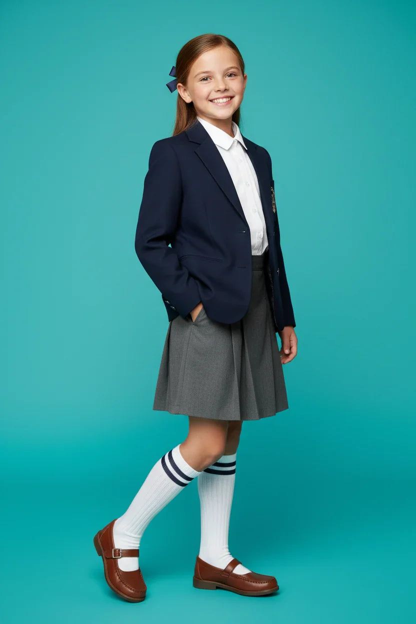 Premium girls' school socks for everyday wear