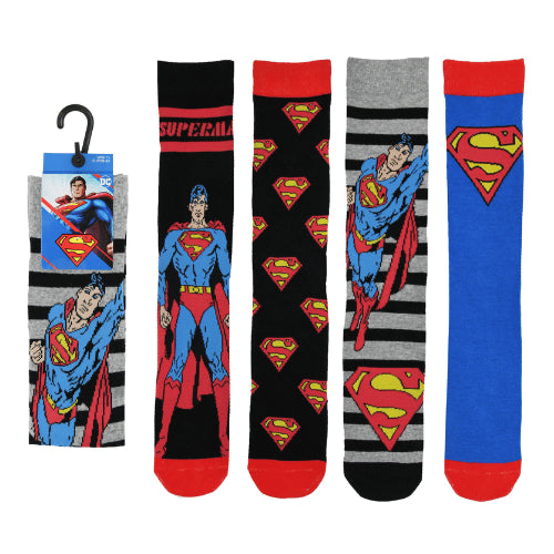 Men's official Superman socks with bold hero design, simple comfy daily wear