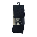Kids' black crew school socks, cotton-rich for school uniforms, durable for active kids, 3-pack