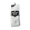 Kids' knee-high school socks in white, cotton-rich for school uniforms 3 pairs