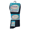Men's big foot diabetic socks in black with non-elastic top, UK sizes 11-14, 3-pack