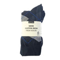 6 pairs of men's cotton-rich argyl patterned socks with a label on a white background