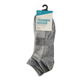 Men's grey trainer socks, breathable elastane blend for active wear, 3-pack