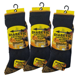 Men's cushion work socks non-elastic 9 pack - value bundle work socks