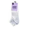 Womens trainer socks white on a white background